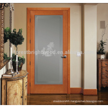 Carved veneer solid modern wood door